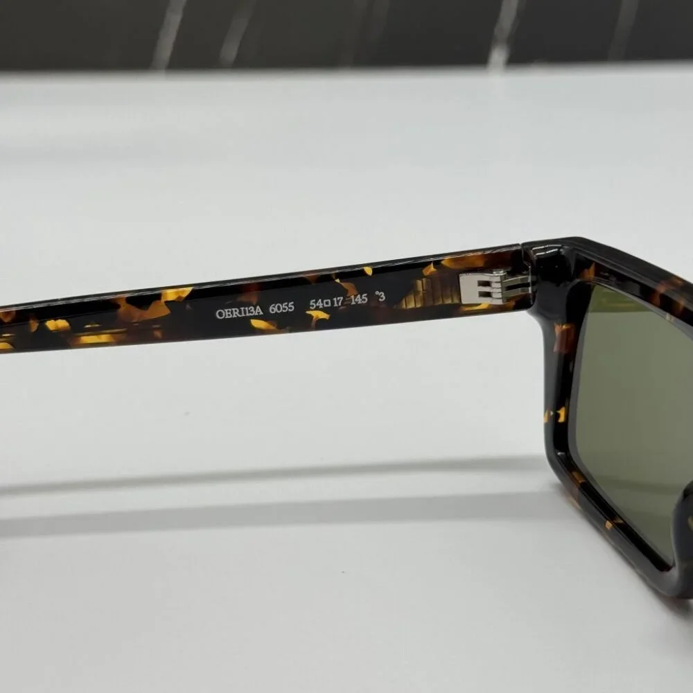 NEW OFF-WHITE OERI13A WARREN 6055 SUNGLASSES UNISEX HAVANA SQUARE EYEWEAR